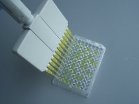 Plate with pipette